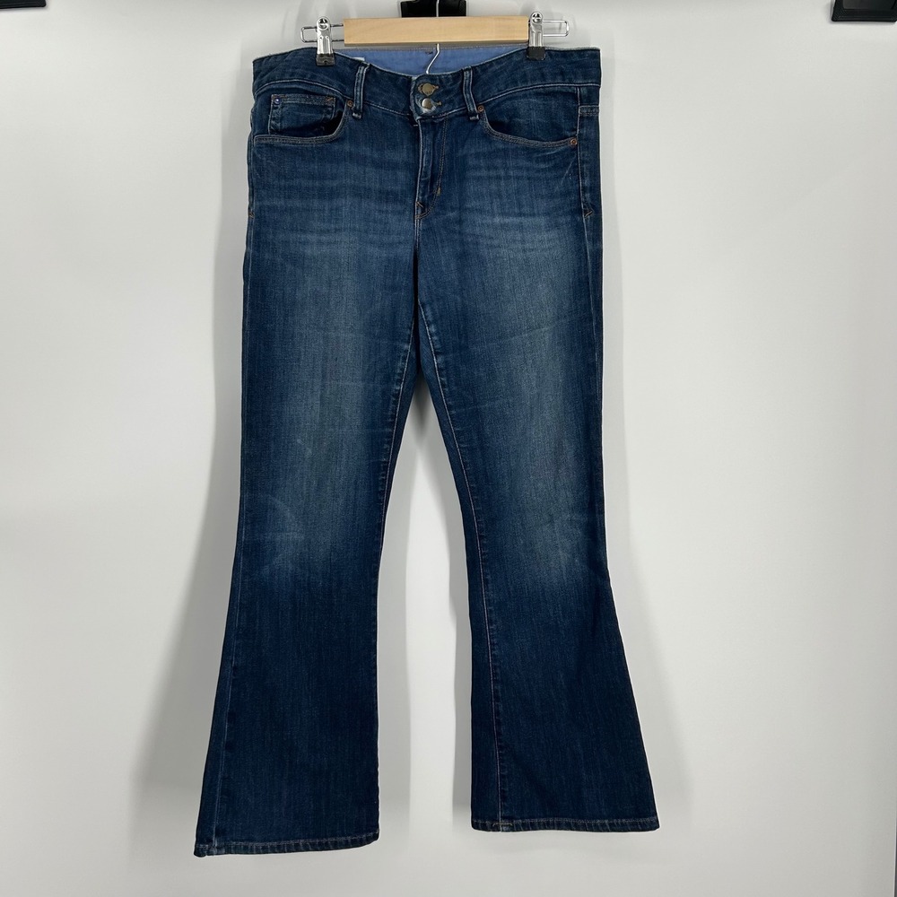 Gap 1969 Perfect Boot Women 31/12a Dark Wash Blue Bootcut Jeans Mid Rise Stretch